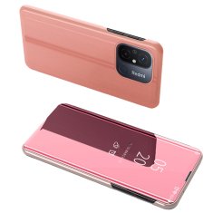 slomart Clear View ohišje za xiaomi redmi 11a / poco c55 / redmi 12c flip cover pink