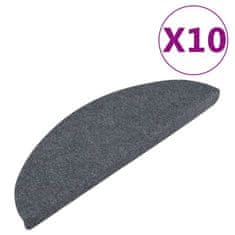 Vidaxl Preproge za stopnice samolepilne 10 kosov sive 56x17x3 cm