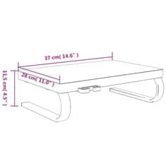 Vidaxl Stojalo za monitor črno 37x28x11,5 cm