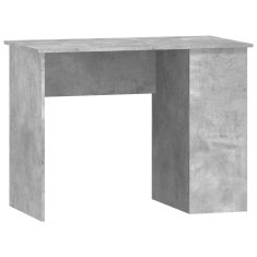 Vidaxl Pisalna miza betonsko siva 100x55x75 cm inženirski les