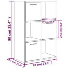 Vidaxl Omara za shranjevanje sonoma hrast 60x29,5x90 cm iverna plošča