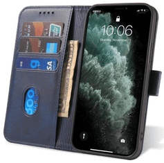 Onasi Wallet ovitek za Galaxy A04s/A13 5G A136, preklopni, usnjen, moder