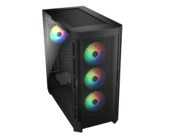 Cougar Duoface Pro ohišje, RGB, črna (CGR-DUOFACE PRO RGB)