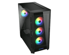 Cougar Duoface Pro ohišje, RGB, črna (CGR-DUOFACE PRO RGB)