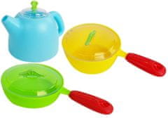 Lean-toys PVC baterijska otroška kuhinja 66 delni set