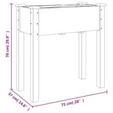 Vidaxl Korito s podlogo 71x37x76 cm trden les jelke