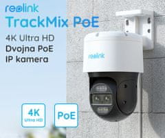 Reolink TrackMix PoE IP kamera, Wi-Fi, bela