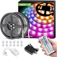 Lepro 10m Set LED trak RGB IP65 – vodoodporen 5050 SMD LED + napajalnik