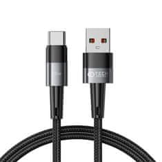 Tech-protect Ultraboost kabel USB / USB-C 66W 6A 1m, siva