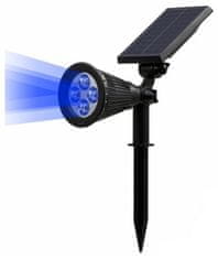 Optonica LED solarna vrtna svetilka 1,5W MODRA 60lm 180° IP65 1 kom