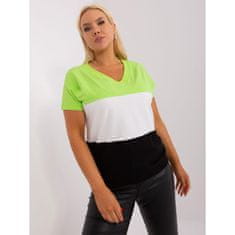 RELEVANCE Lahka bombažna bluza plus size ZILLA zelena in črna RV-BZ-8575.01P_399766 Univerzalni