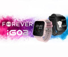 Forever iGO2 JW-150 pametna ura, 3,65 cm (1,44"), Bluetooth, Android+iOS, črna - odprta embalaža