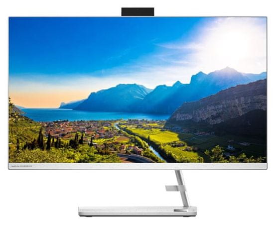 Lenovo IdeaCentre AiO 3 računalnik, R7 7730U, 27FHD, 16GB, SSD1TB, UMA, W11H, bel (F0FY00GVSC)