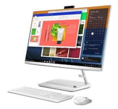 Lenovo IdeaCentre AiO 3 računalnik, R7 7730U, 68,5cm (27), FHD, 16GB, SSD512GB, UMA, W11H, bel (F0FY00GWSC)