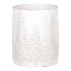 Autronic Vaza beton, motiv drevesa, belo-srebrna. GD624