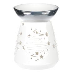 Autronic Aroma svetilka, porcelan. Srebrno bele barve. ARK3605 SIL