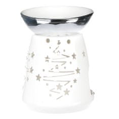 Autronic Aroma svetilka, porcelan. Srebrno bele barve. ARK3605 SIL