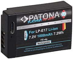 PATONA baterija za Canon LP-E17 1000mAh Li-Ion Platinum USB-C polnjenje