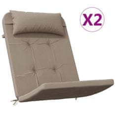 Vidaxl Blazine za stole Adirondack 2 kosa taupe oxford tkanina