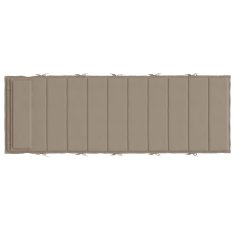 Vidaxl Blazina za ležalnik taupe 180x60x3 cm oxford tkanina