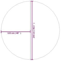 Vidaxl Podloga za bazen svetlo siva Ø244 cm poliestrski geotekstil