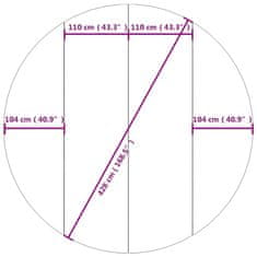 Vidaxl Podloga za bazen svetlo siva Ø428 cm poliestrski geotekstil