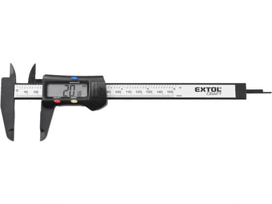 Extol Craft Drsna lestvica digitalno plastike, 0-150mm