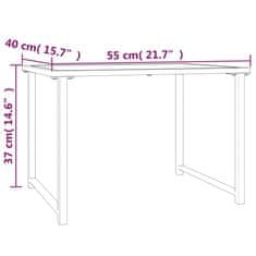 Vidaxl Vrtna miza antracit 55x40x37 cm jeklo