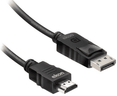 SBS Ekon kabel, HDMI, DisplayPort, 1,8m, črn (ECITHDMIDPORT18K) - odprta embalaža