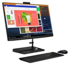 Lenovo IdeaCentre AiO 3 računalnik, R5 7530U, 23,8FHD, 16GB, SSD512GB, UMA, W11H, črn (F0G100SNSC)