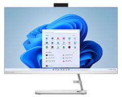 Lenovo IdeaCentre AiO 3 računalnik, i5-12450H, 27FHD, 16GB, SSD512GB, UMA, W11H, bel (F0GJ00G2SC)