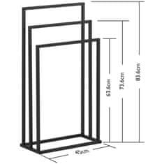 NEW Stojalo za brisače STAL 45 x 21,5 x 84 cm temno sivo