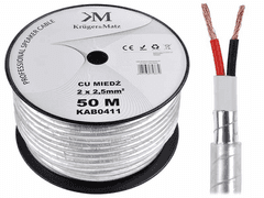 Cabletech Kabel za avtozvočnike 2x2.5mm2 + ekran folija - PROFI