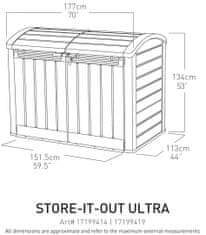 KETER Omara za shranjevanje Store it out ULTRA, bež/ rjava