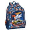 Šolska torba Hot Wheels, modra in oranžnaz vzorcem, 32x42x14cm