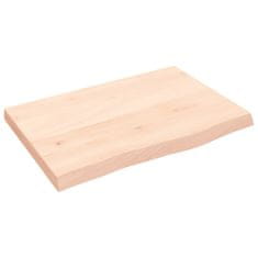 Vidaxl Kopalniški pult 60x40x(2-4) cm neobdelan trden les