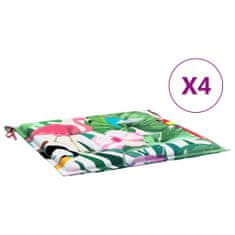 Vidaxl Blazine za vrtne stole 4 kosi večbarvne 50x50x3 cm tkanina