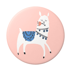 PopSockets PopTop Gen.2, Loyal Llama Lover, lama na rožnatem ozadju, zamenljiv vrh