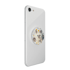 PopSockets PopTop Gen.2, Purr-fect Flower, mačica v marjeticah, zamenljiv vrh