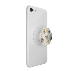 PopSockets PopTop Gen.2, Purr-fect Flower, mačica v marjeticah, zamenljiv vrh