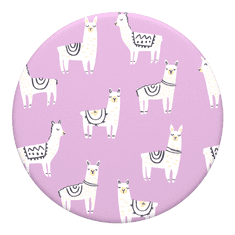 PopSockets PopTop Gen.2, Lotsa Llama, lame na rožnatem ozadju, zamenljiv vrh