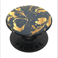 PopSockets PopTop Gen.2, Gilded Swirl, zlata spirala na črni podlagi, zamenljiv vrh