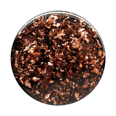 PopSockets PopTop Gen.2, folija Confetti Copper, koščki bakrene folije v smoli, zamenljiv vrh