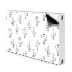 tulup.si Pokrov za radiator PVC Črni in beli kaktusi 90x60 cm