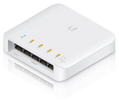 Ubiquiti UniFi Switch Flex - 5x GbE, 1x PoE++ vhod, 4x PoE izhod, zunanji