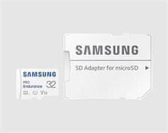 Samsung 32 GB PRO Endurance micro SDXC pomnilniška kartica (hitrost branja do 130 MB/s) + adapter SD