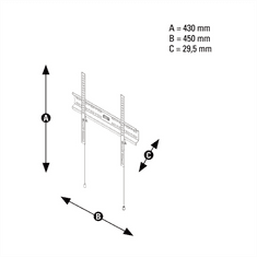 Thomson WAB056 stenski nosilec za TV, 400x400, fiksni, 1*