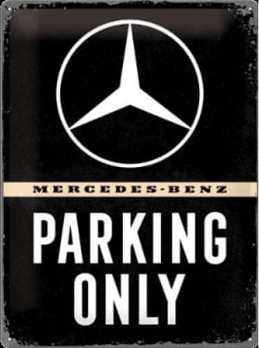 NOSTALGIC-ART Okrasna tabla Mercedes benz parking only