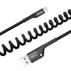 BASEUS Baseus Vzmetni kabel Lightning 1 m 2A (črn)