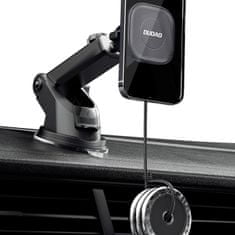 PRO Avtomobilski magnetni nosilec telefona s teleskopsko roko črn